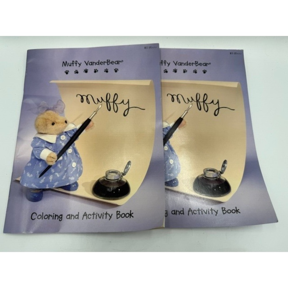 Vintage 1998 Muffy VanderBear Coloring and Activity Book Set of 2 Unused